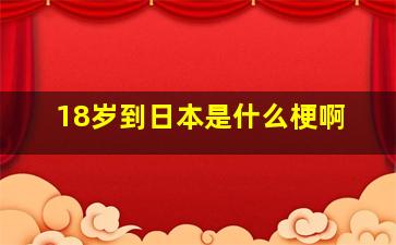 18岁到日本是什么梗啊