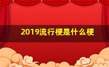 2019流行梗是什么梗