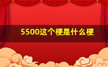 5500这个梗是什么梗