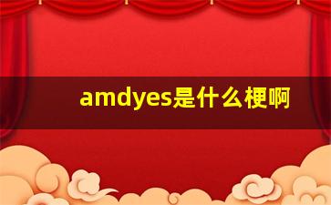 amdyes是什么梗啊