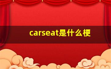 carseat是什么梗