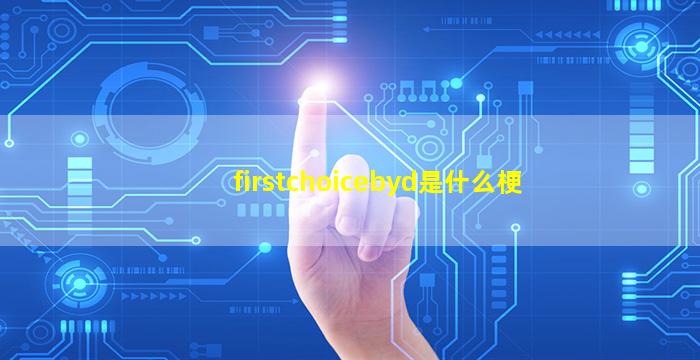 firstchoicebyd是什么梗