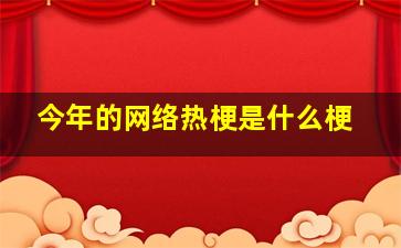 今年的网络热梗是什么梗