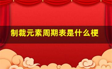 制裁元素周期表是什么梗