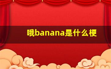 哦banana是什么梗