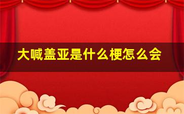 大喊盖亚是什么梗怎么会