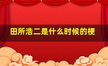 田所浩二是什么时候的梗