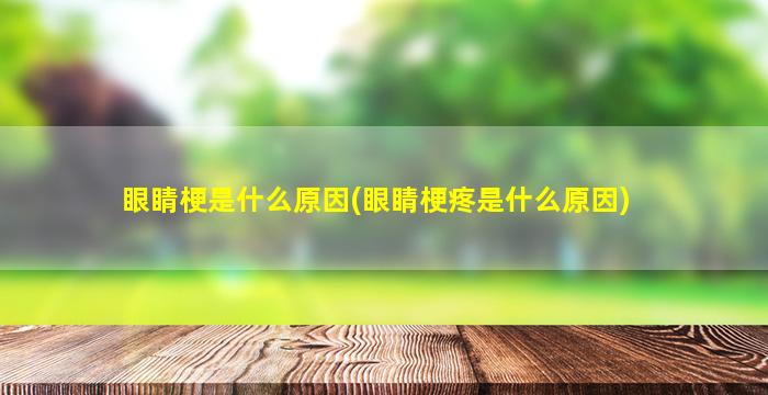 眼睛梗是什么原因(眼睛梗疼是什么原因)