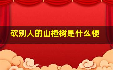 砍别人的山楂树是什么梗