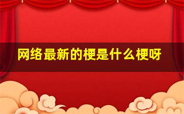 网络最新的梗是什么梗呀