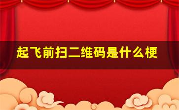 起飞前扫二维码是什么梗